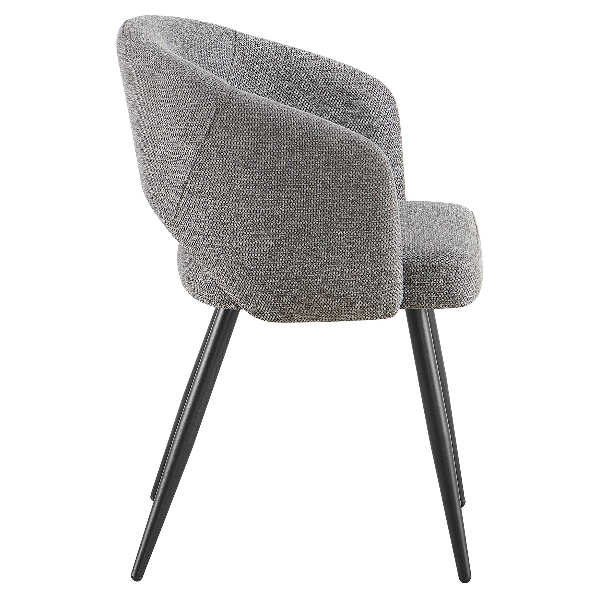 Mitira Fabric Carver Dining Chair - Dark Grey