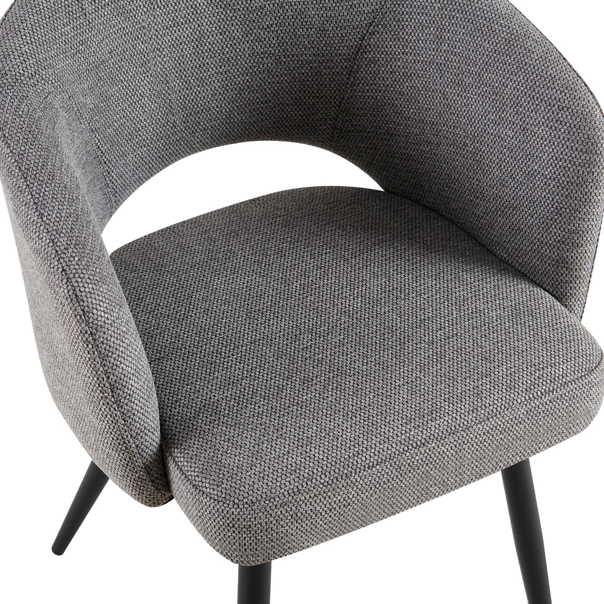 Mitira Fabric Carver Dining Chair - Dark Grey