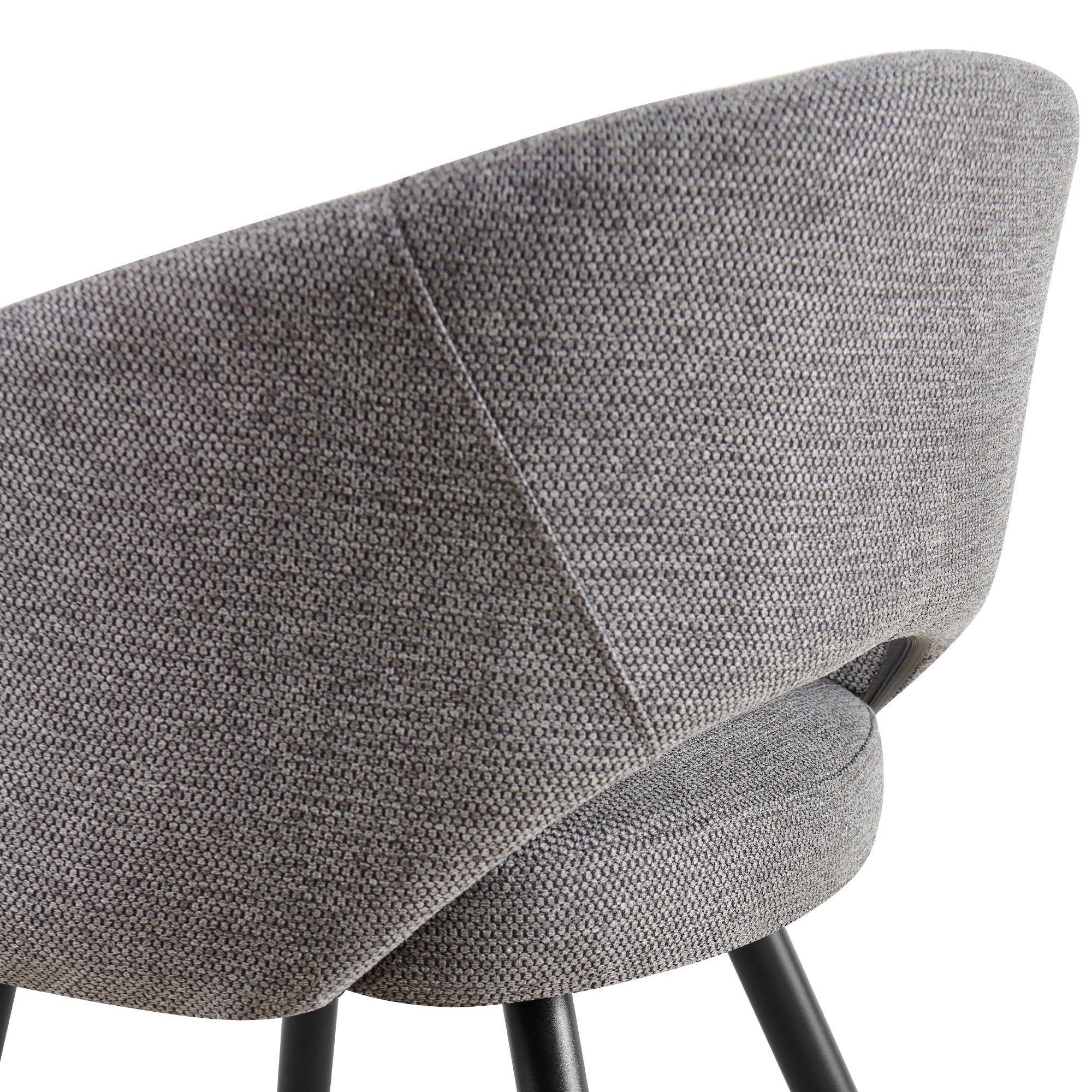 Mitira Fabric Carver Dining Chair - Dark Grey