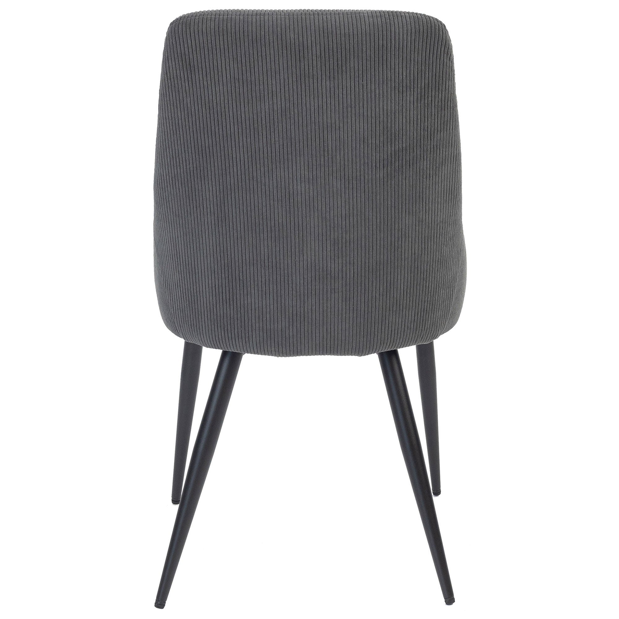 Pecuno Corduroy Fabric Dining Chair - Grey