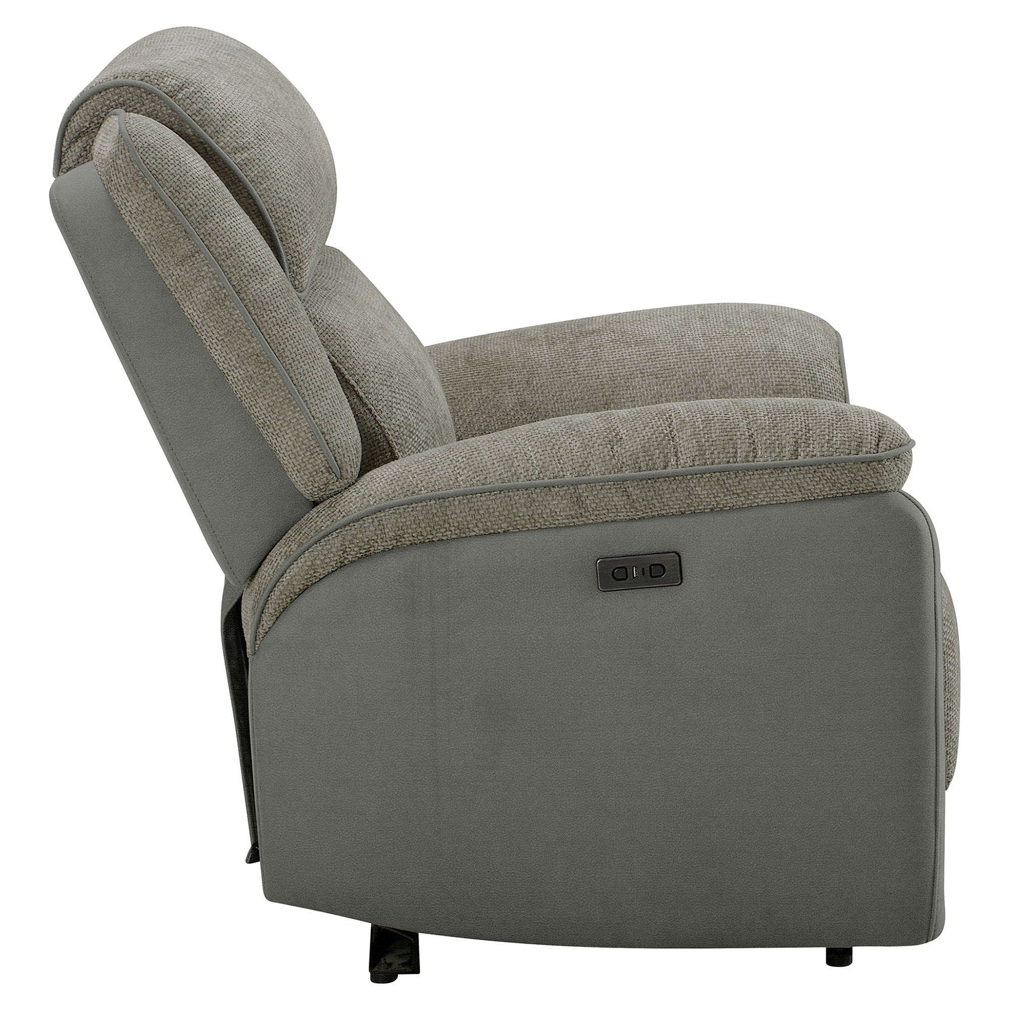 Nepocora Fabric Electric Recliner Armchair - Oyster