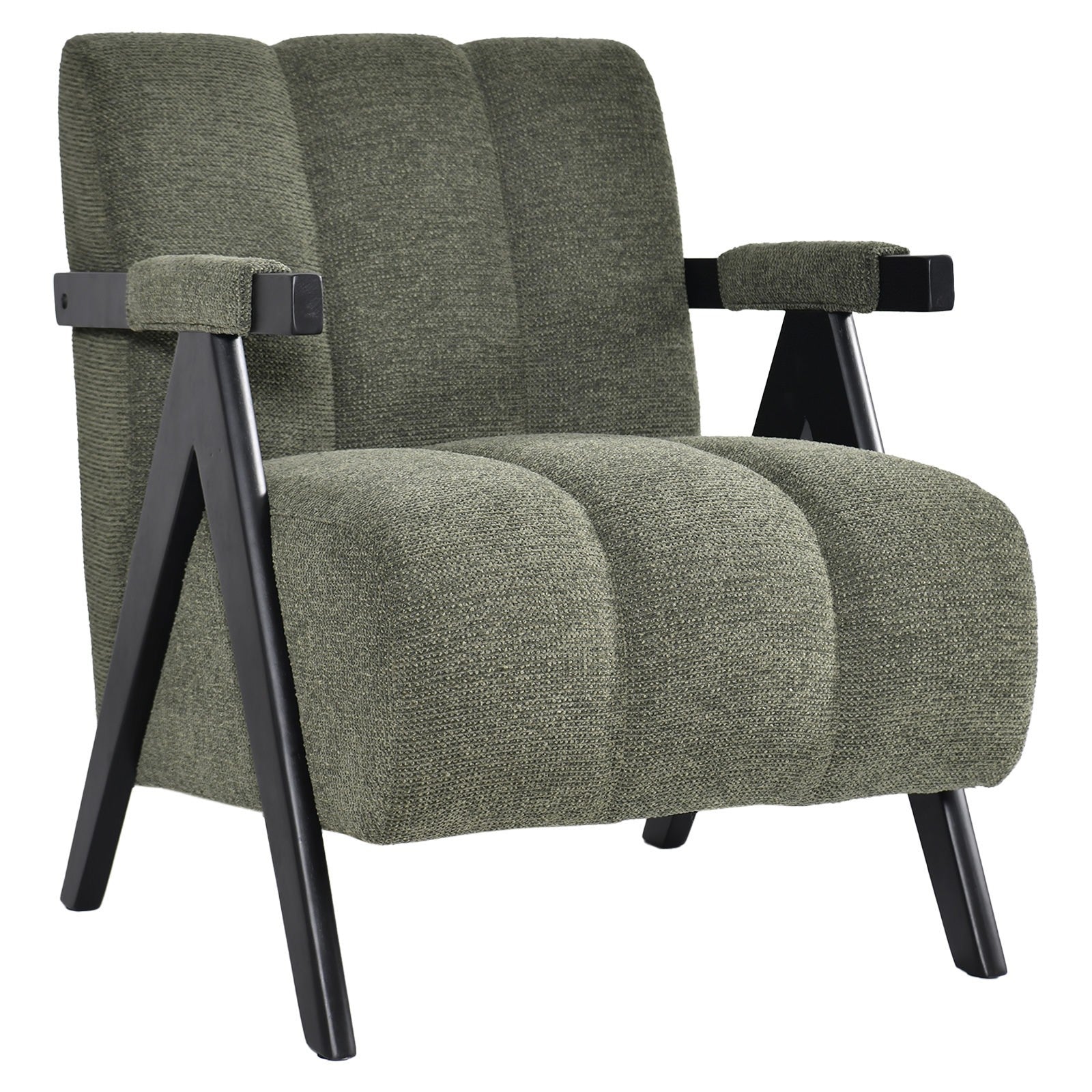Demoria 2 Piece Fabric Armchair & Footstool Set