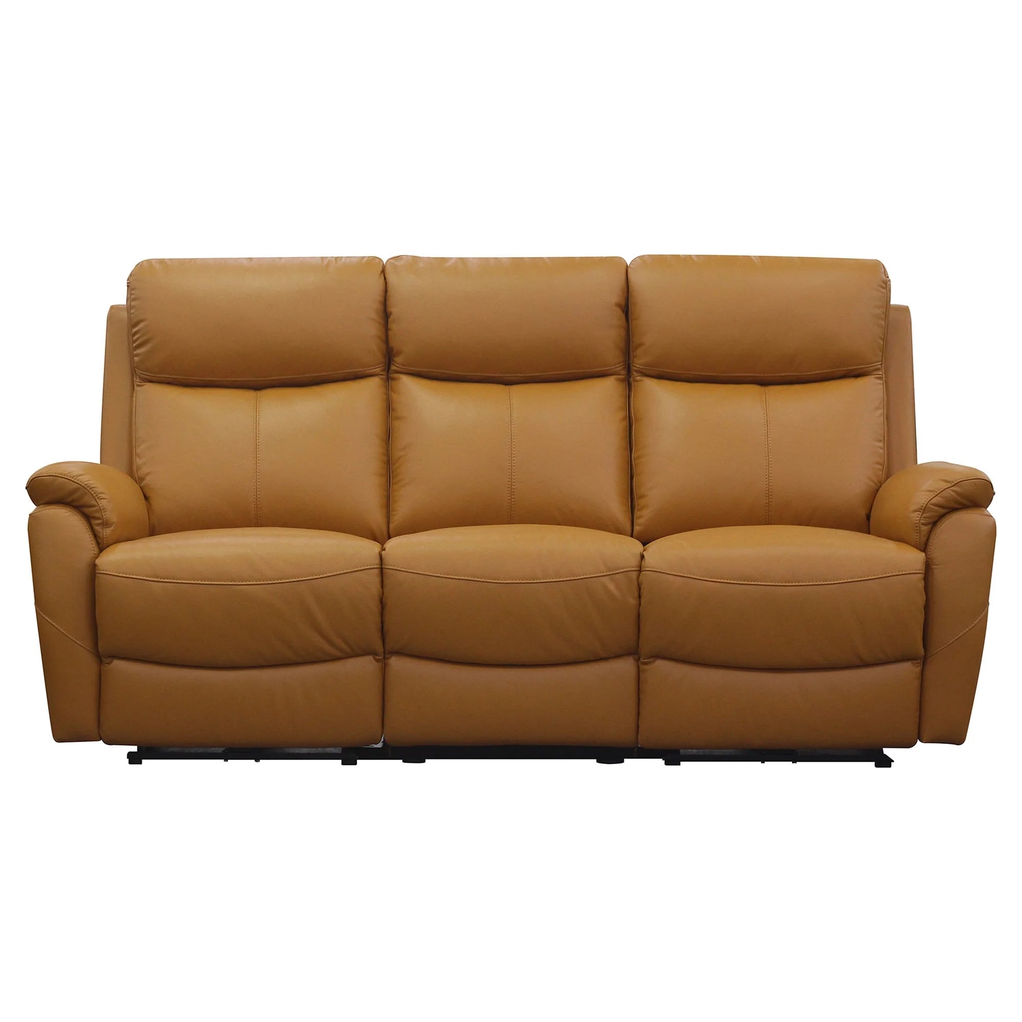 Camden Leather Electric Recliner Lounge Set - Tangerine