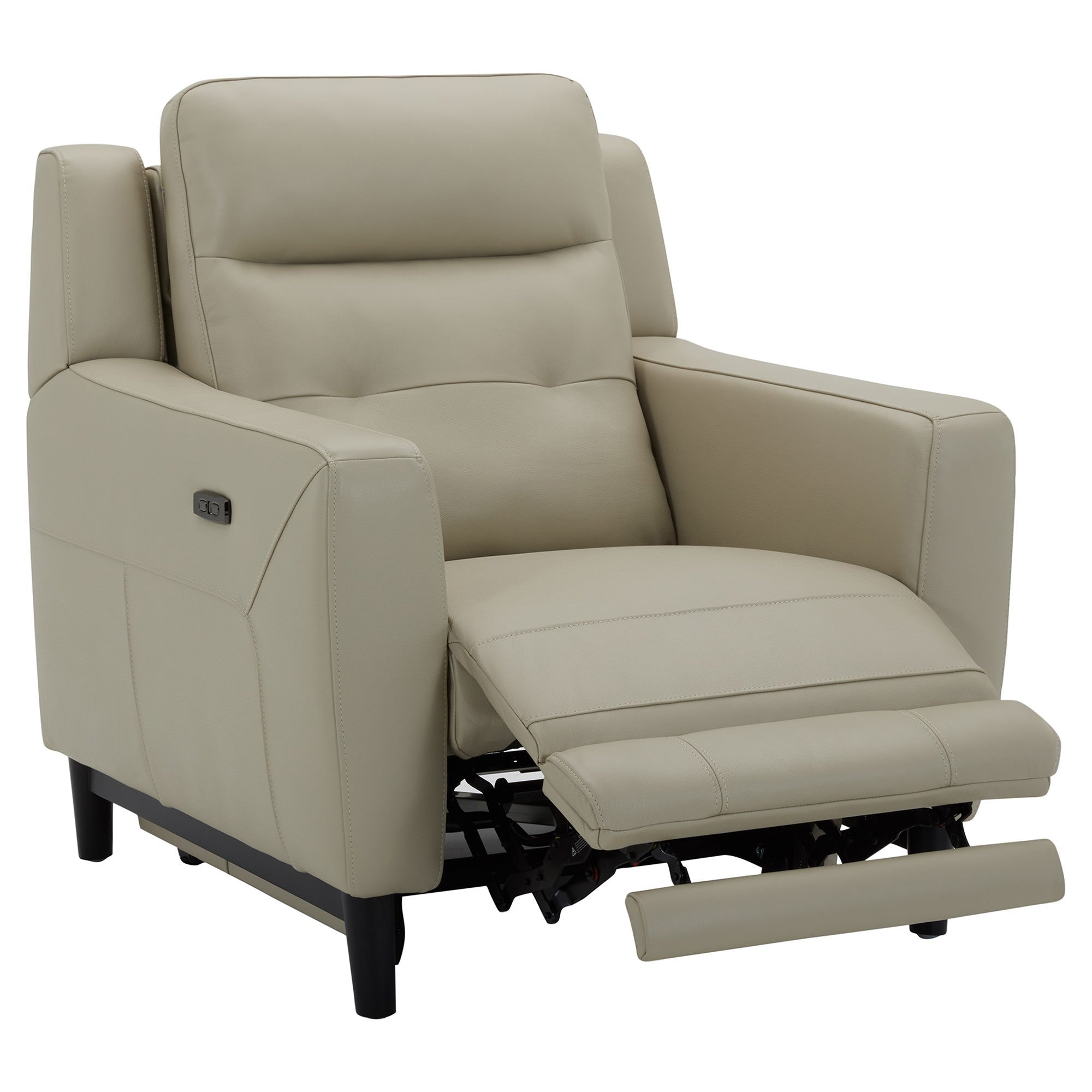 Petibela Leather Electric Recliner Armchair - Beige