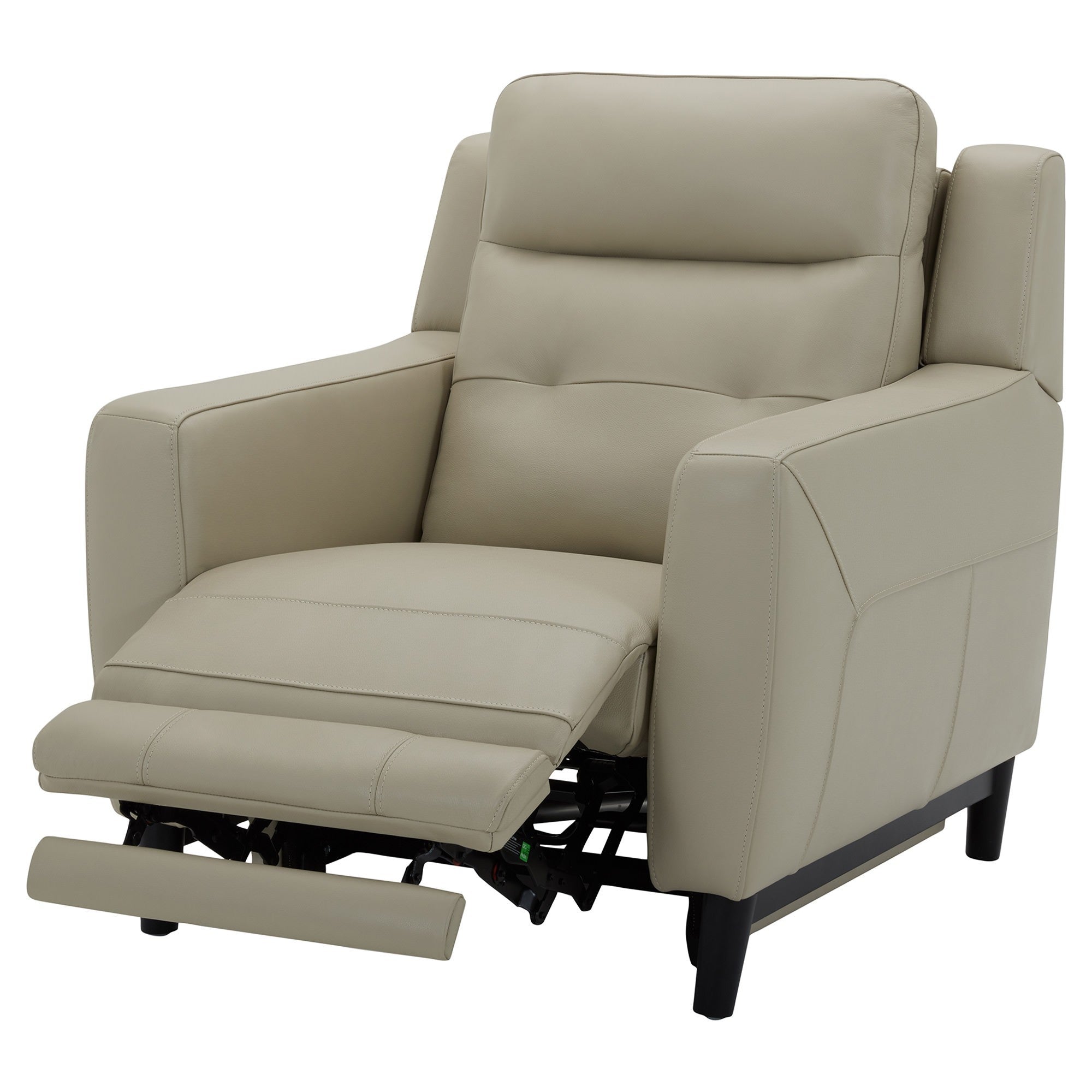 Petibela Leather Electric Recliner Armchair - Beige