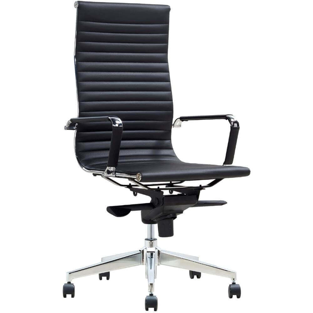 Alice High Back Executive Chair with Arms - Black