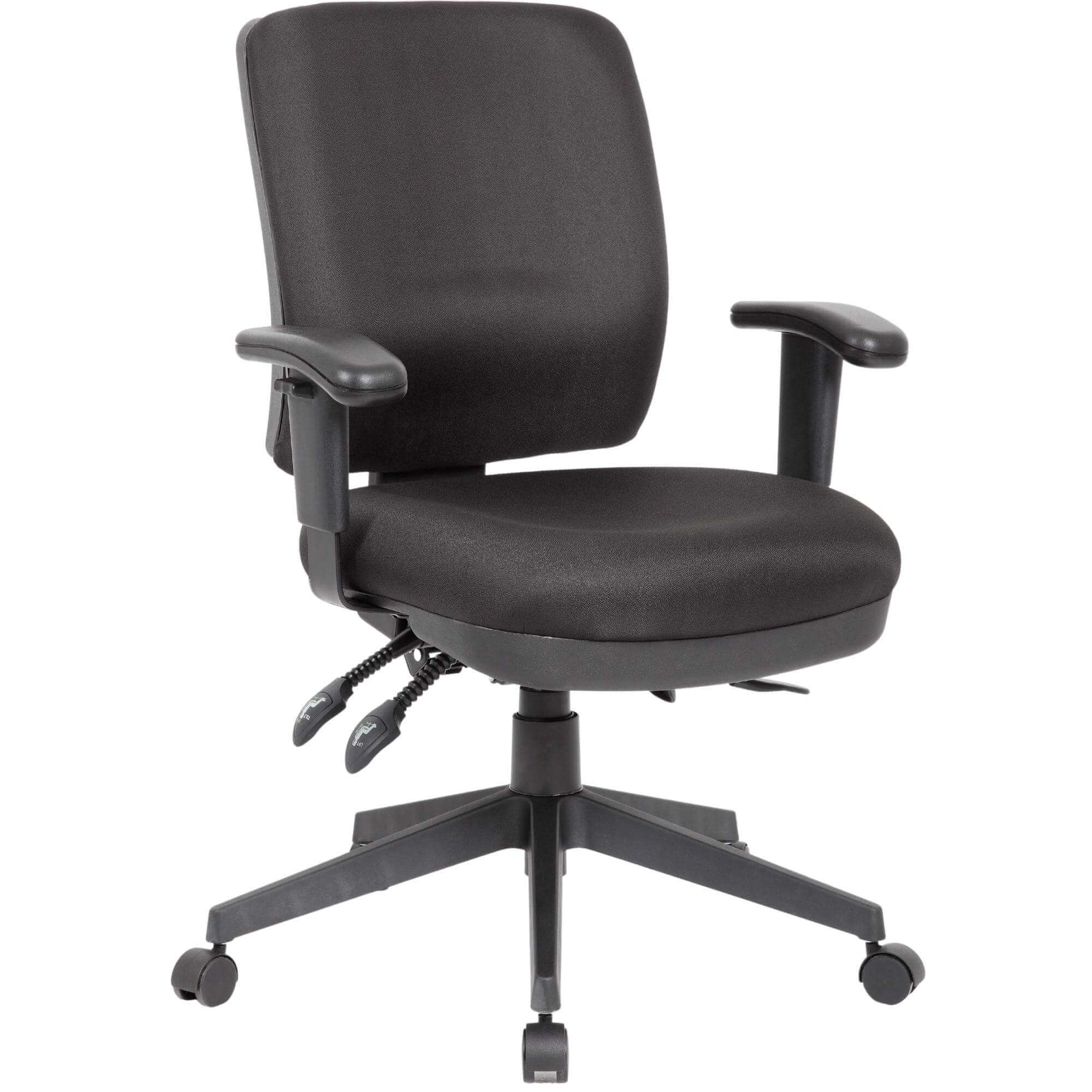 Aviator Task Office Chair with Arms - Black