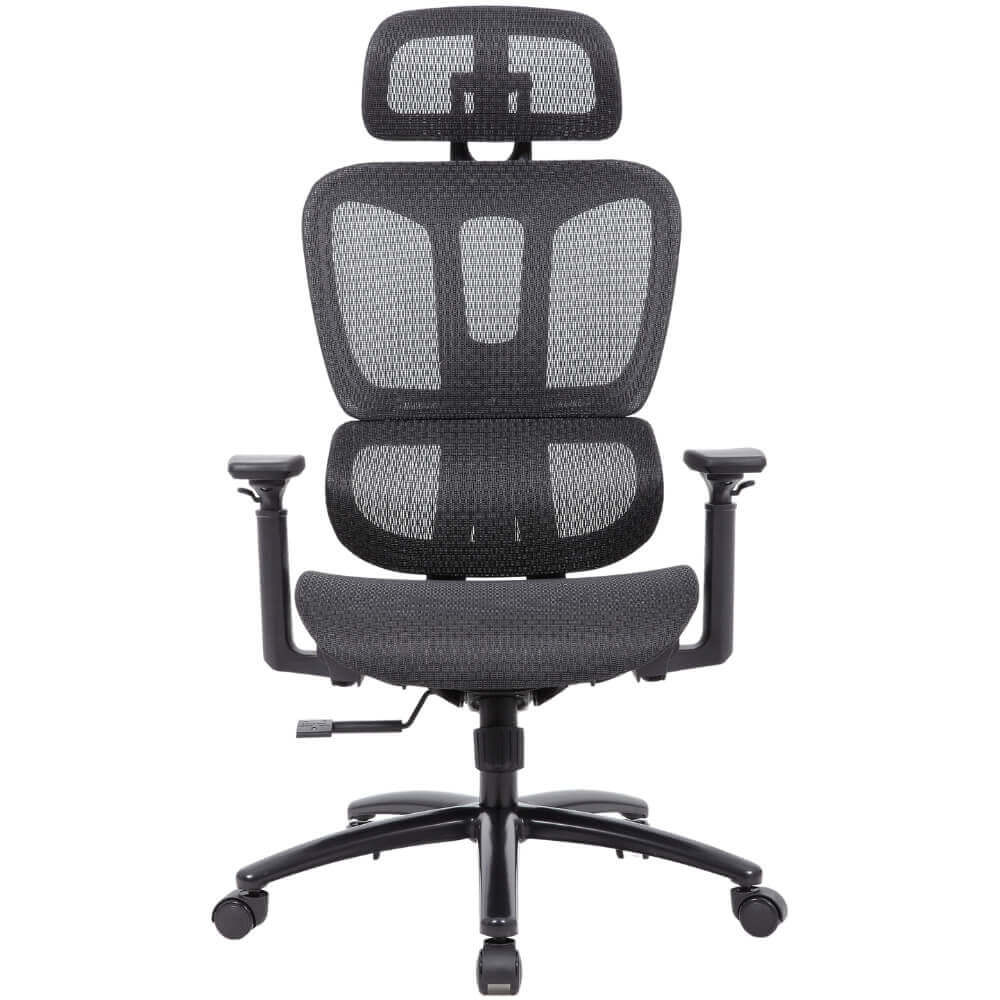 Montana High Back Mesh Executive Office Chair with Headrest - Black