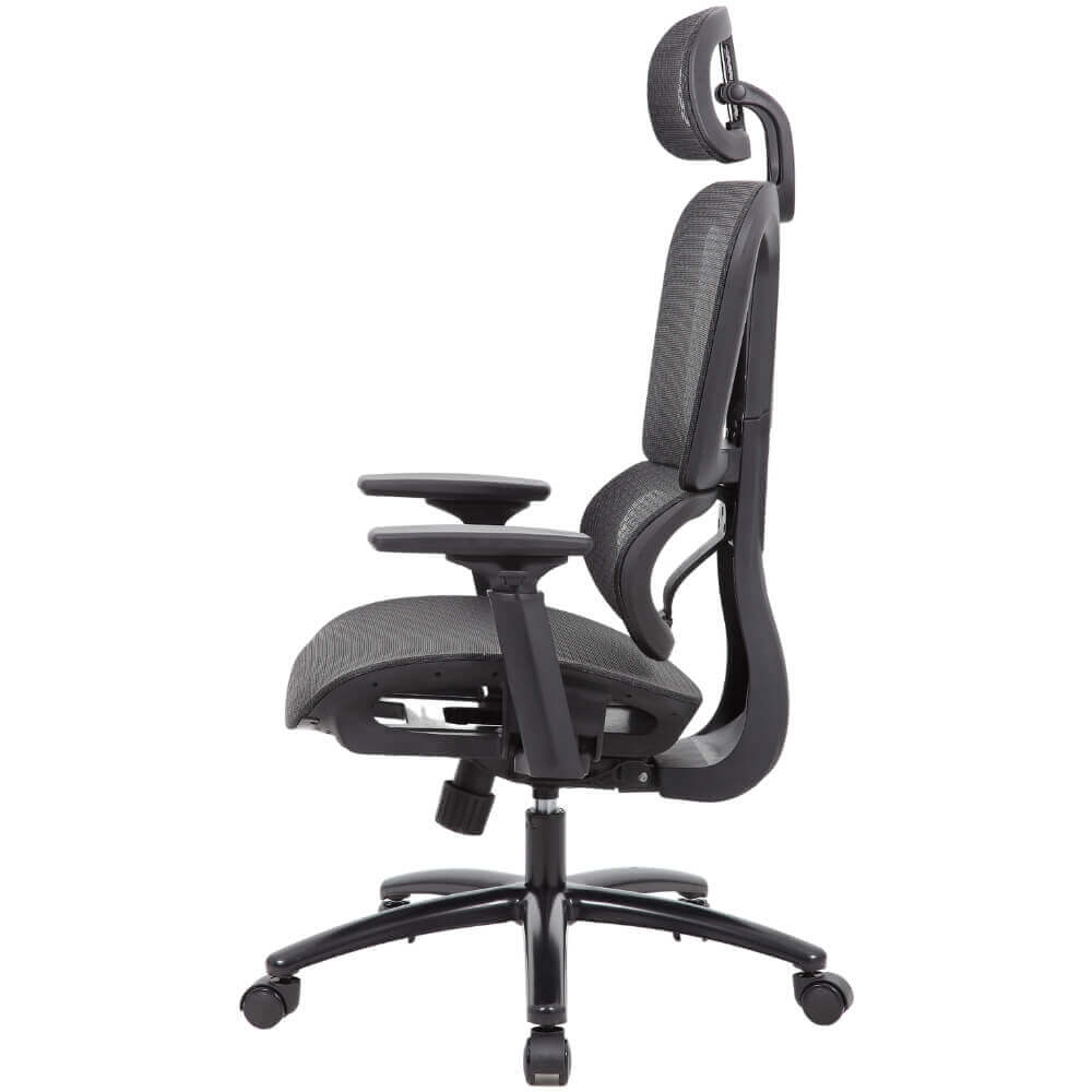 Montana High Back Mesh Executive Office Chair with Headrest - Black