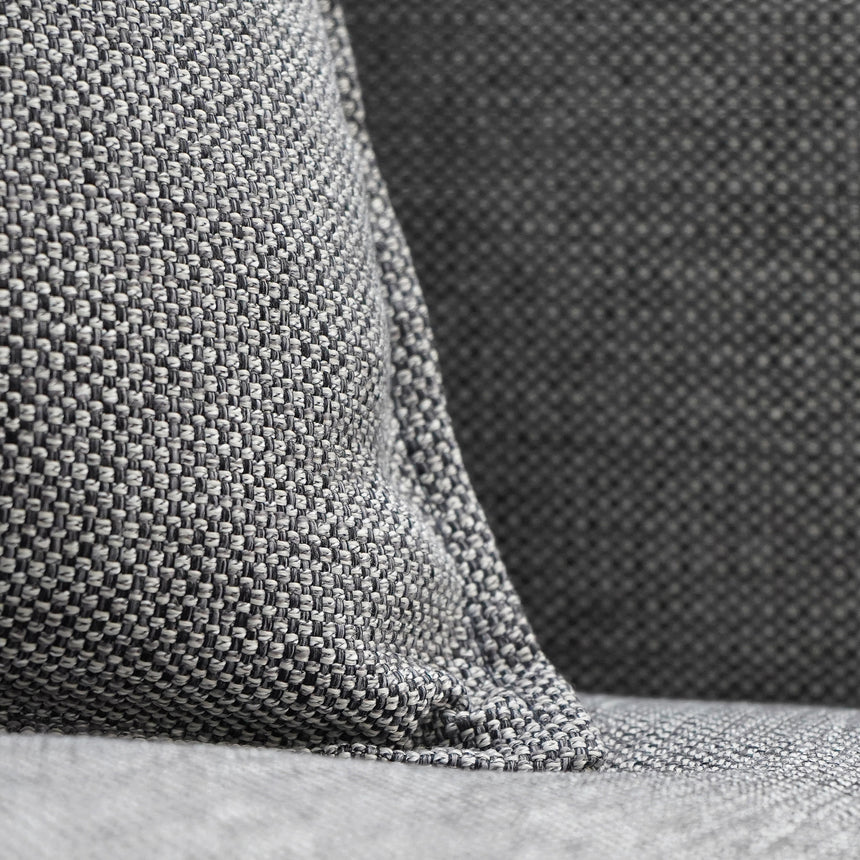 2 Seater Fabric Sofa - Graphite Grey With Black Leg