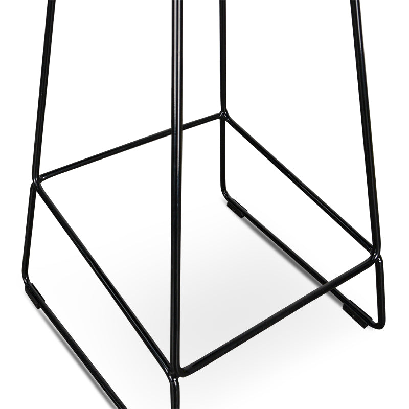 65cm Bar Stool - Black Seat With Black Frame - image 9