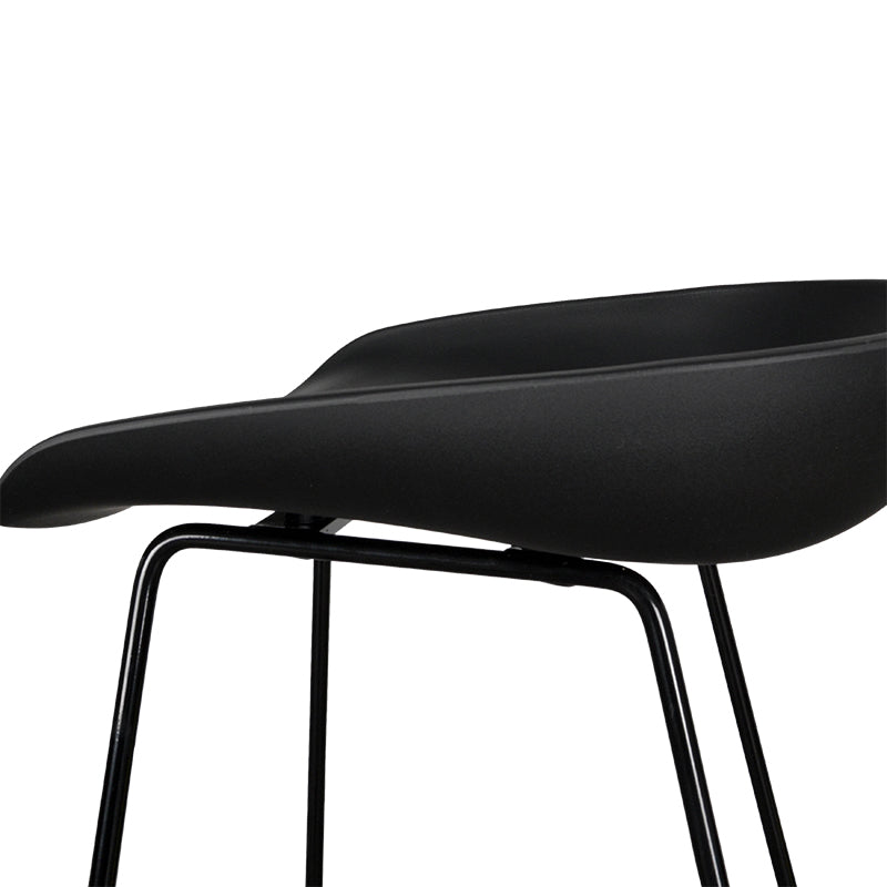 65cm Bar Stool - Black Seat With Black Frame - image 6