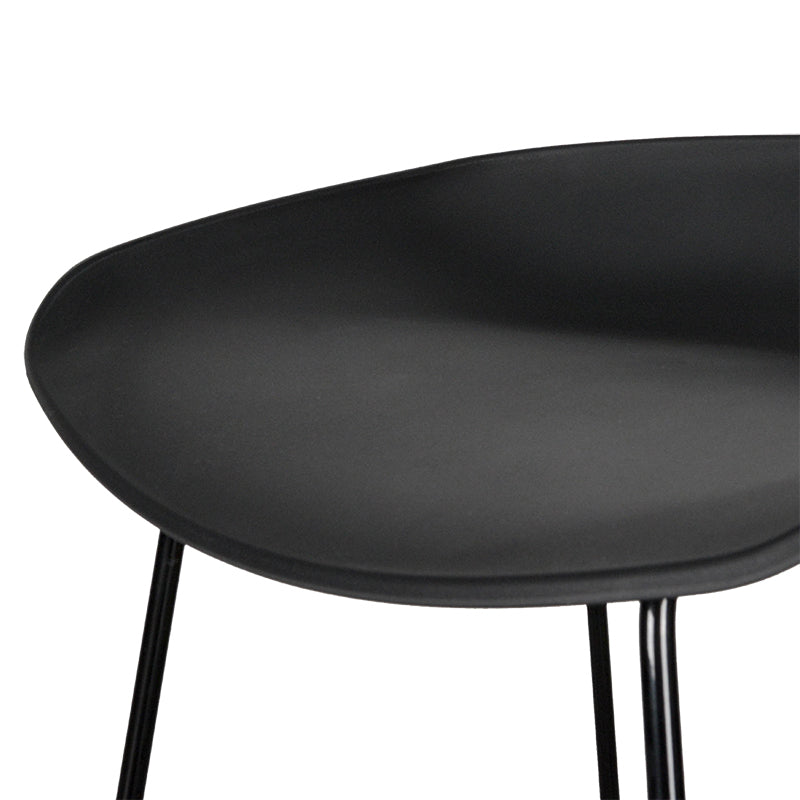 65cm Bar Stool - Black Seat With Black Frame - image 7