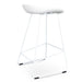65cm Bar Stool - white Seat With white metal Frame - image 4