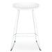 65cm Bar Stool - white Seat With white metal Frame - image 2