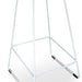 65cm Bar Stool - white Seat With white metal Frame - image 5