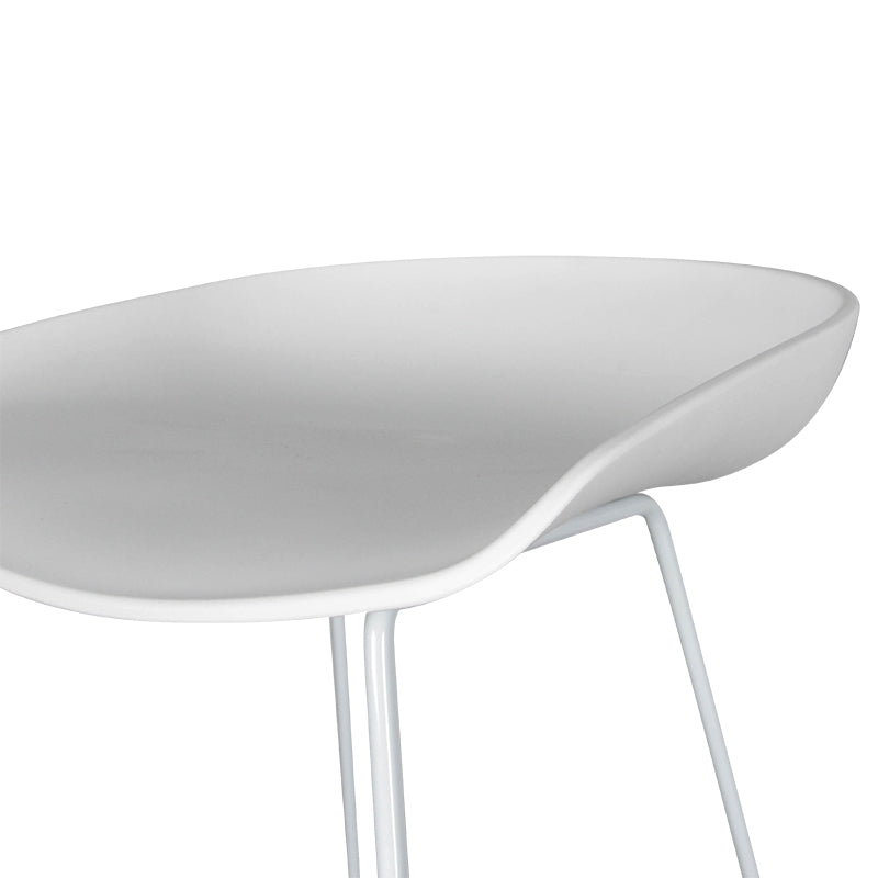 65cm Bar Stool - white Seat With white metal Frame - image 7