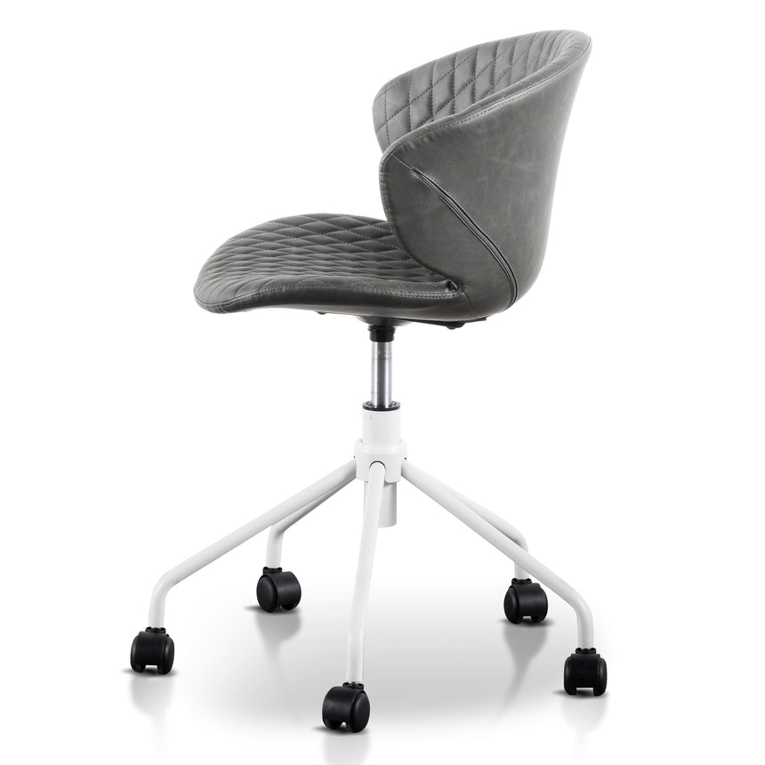 Hakon Office Chair - Charcoal with White Base