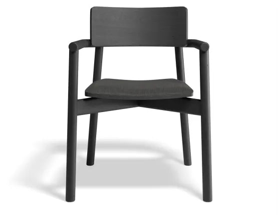 Andi with Pad and Fabric Cushion Armchair - Black Ash