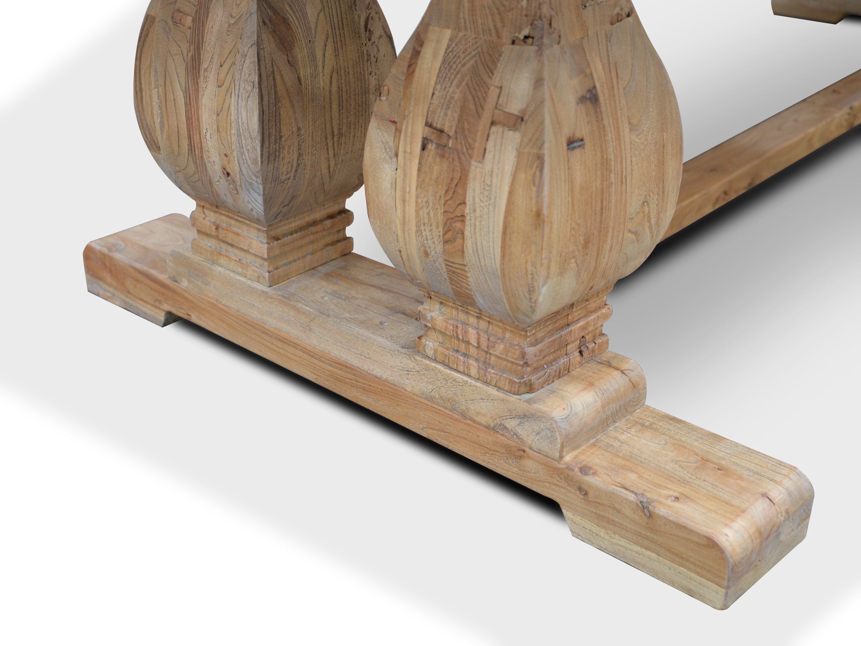 Artica Elm Wood 3m Dining Table - Rustic Natural