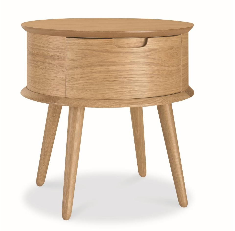 Round Side Table - Walnut