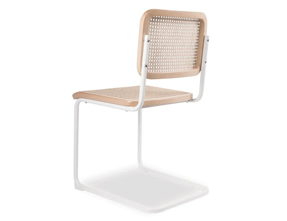 Calibre Chair - White Frame with Natural Cane