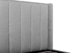 Fabric Queen Bed Frame - Pearl Grey with Storage - image 5