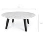 100cm Marble Coffee Table with Black Legs - image 6