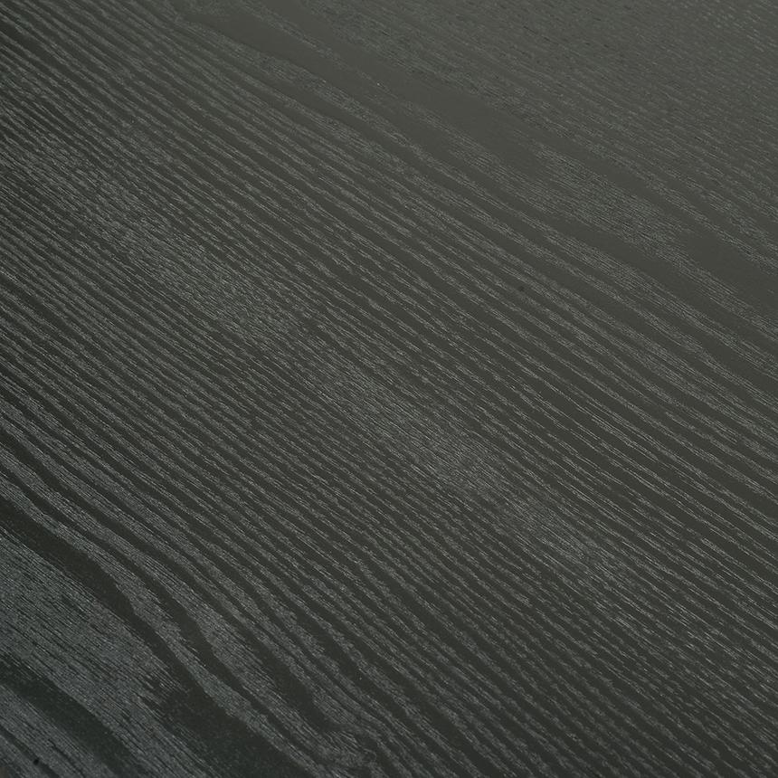 117.5cm Coffee Table - Black Ash Veneer - Black Legs