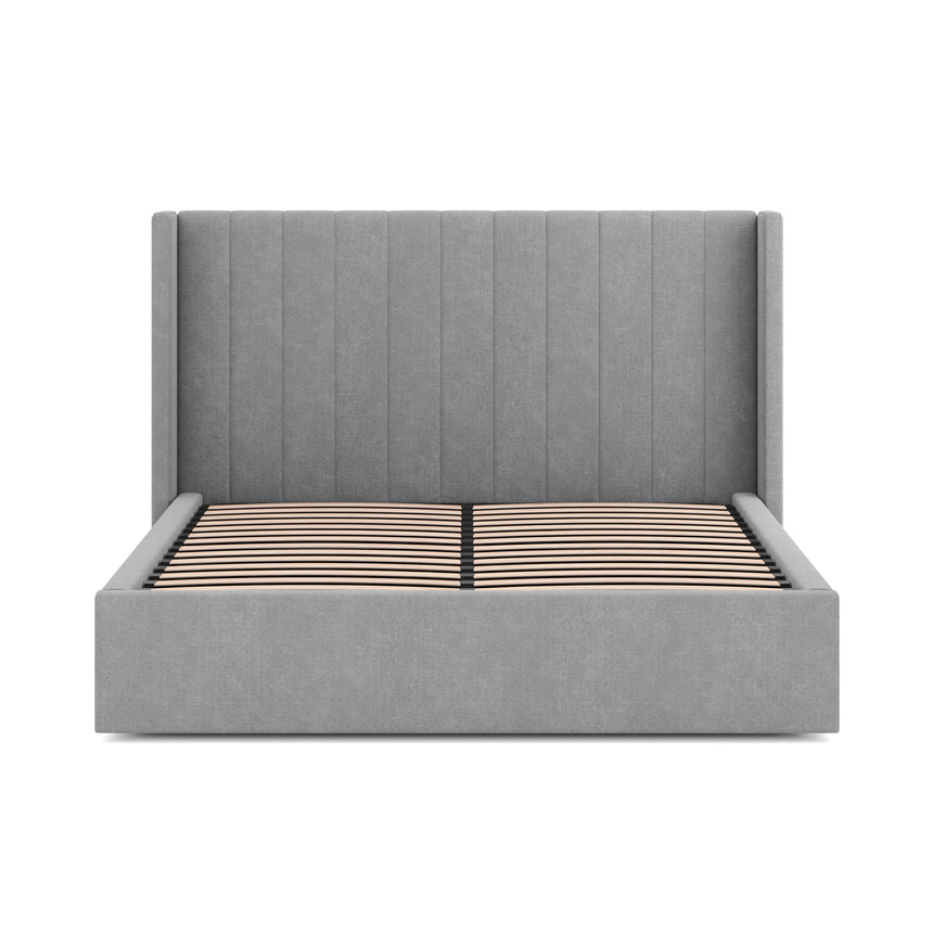 Wide Base King Sized Bed Frame - Flint Grey