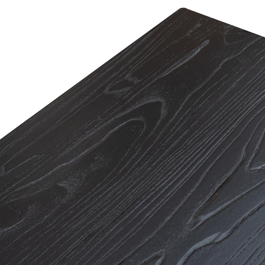 2m Reclaimed Wood Bench - Black