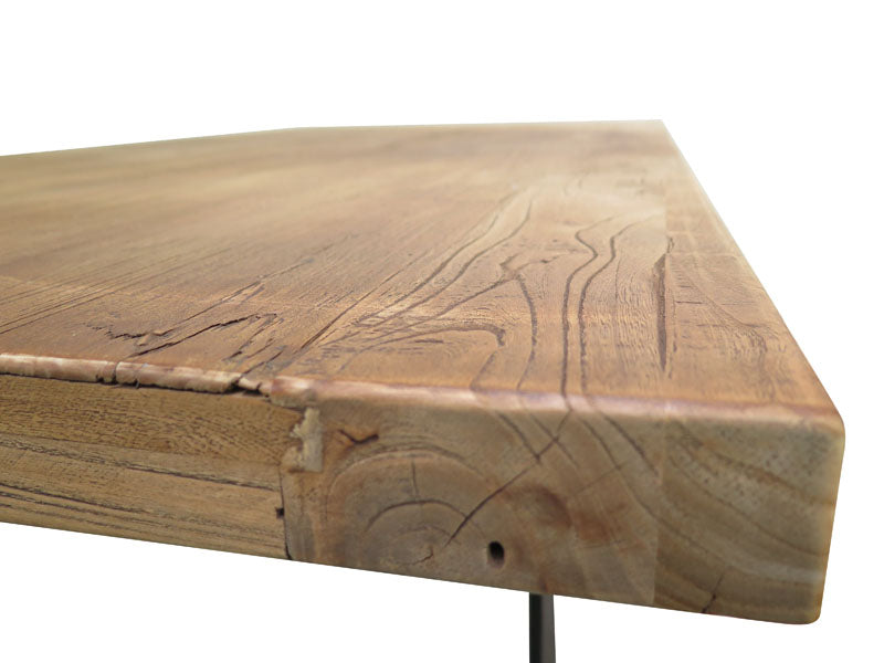 Reclaimed Elm Wood Table 1.5m - Rustic Natural - image 7