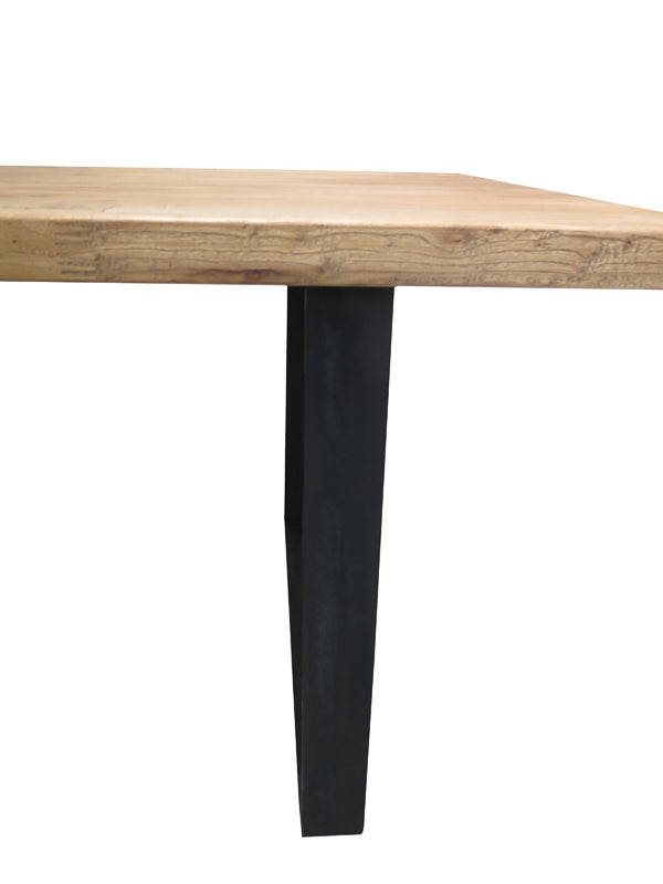 Reclaimed Elm Wood Table 1.5m - Rustic Natural - image 5
