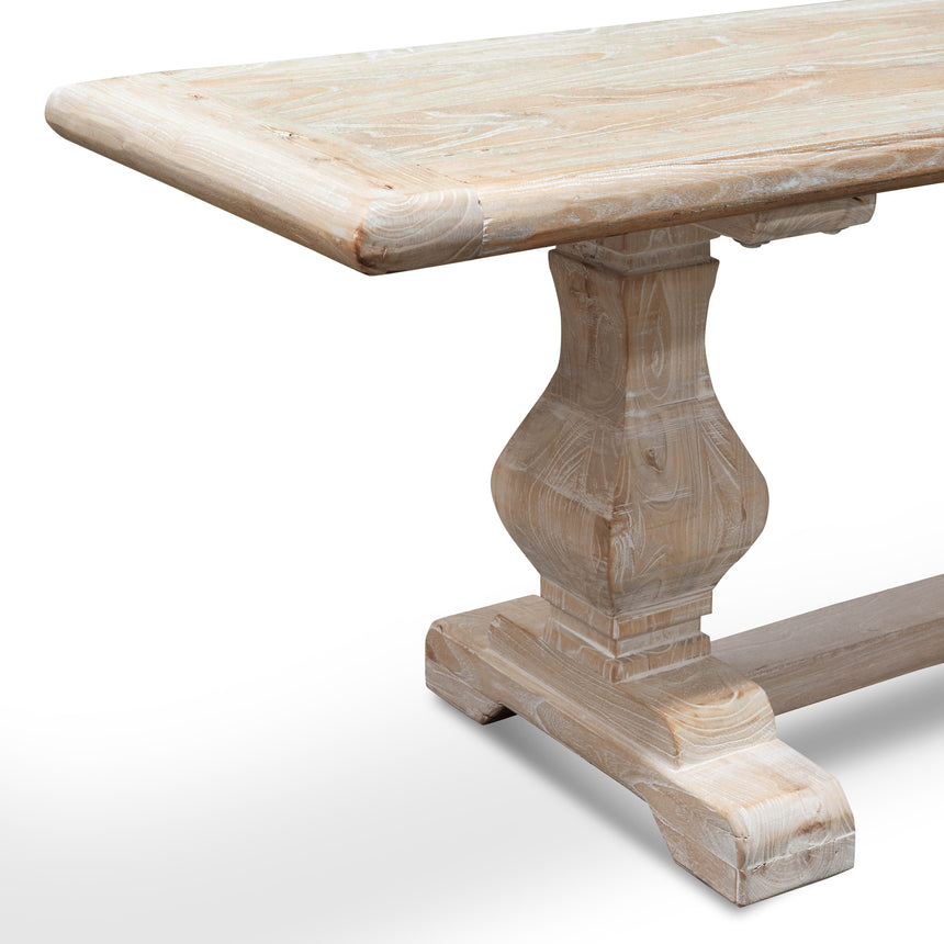 Reclaimed ELM Wood Bench - White Washed