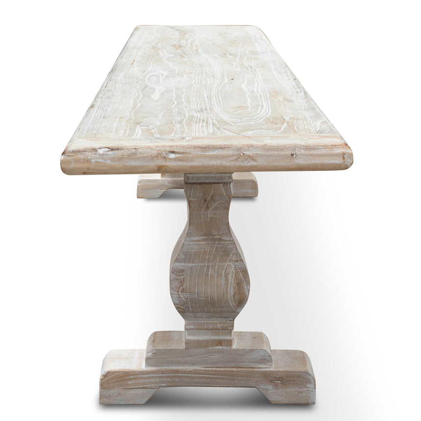 Reclaimed ELM Wood Bench - White Washed