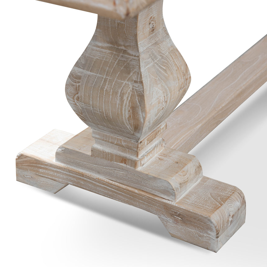 Reclaimed ELM Wood Bench - White Washed