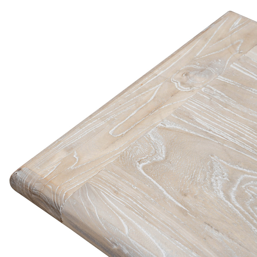 Reclaimed ELM Wood Bench - White Washed