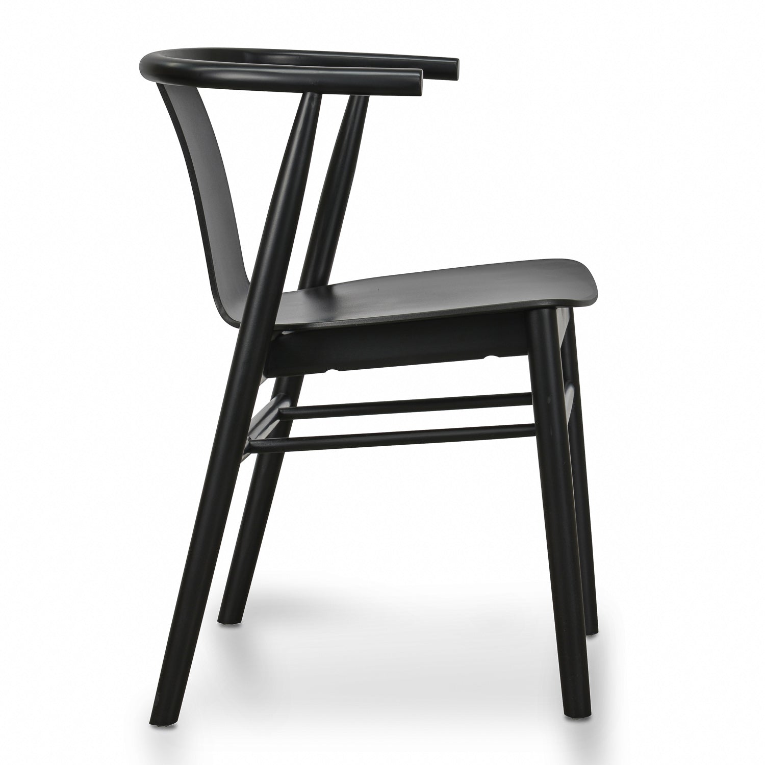 CDC673-SD Dining Chair - Black Shell - Black Seat (Set of 2)