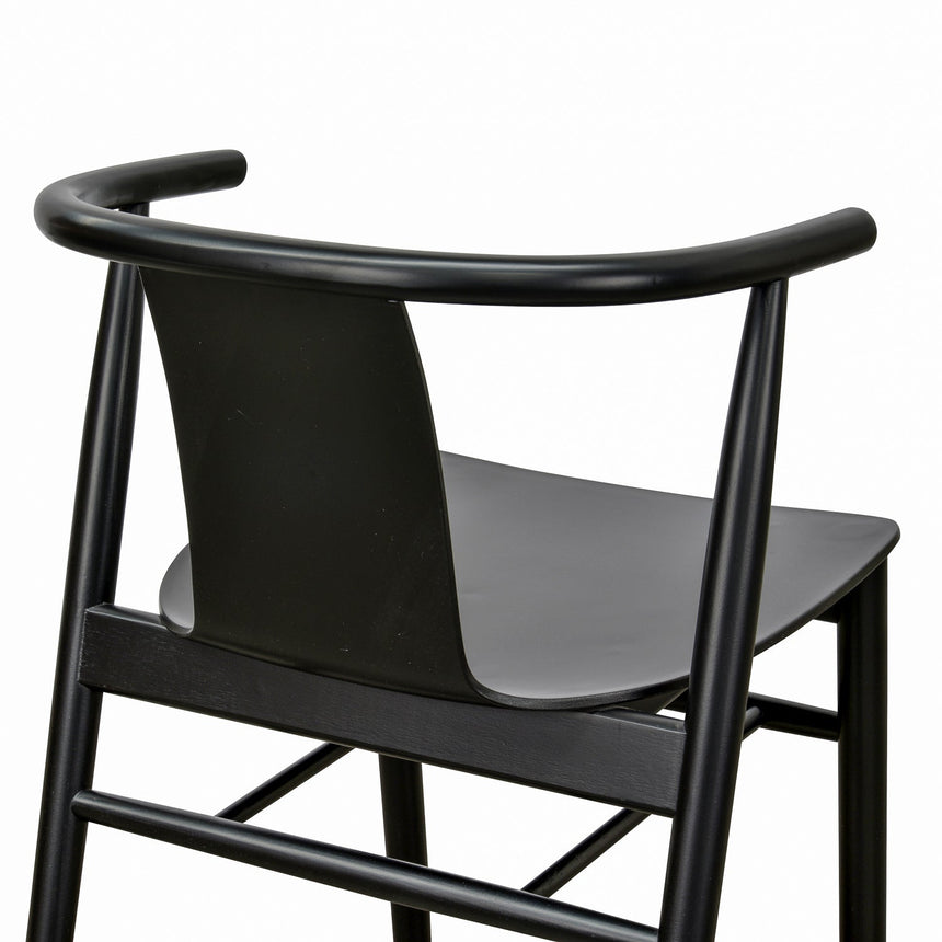 Dining Chair - Black Shell - Black Seat (Set of 2)