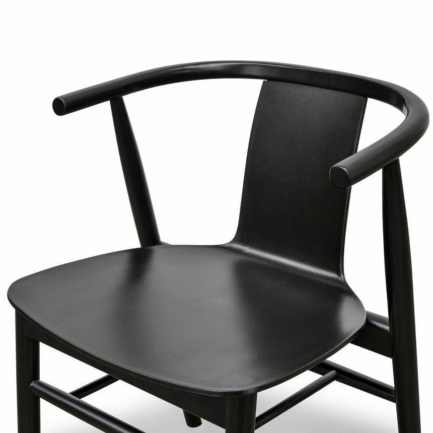 Dining Chair - Black Shell - Black Seat (Set of 2)