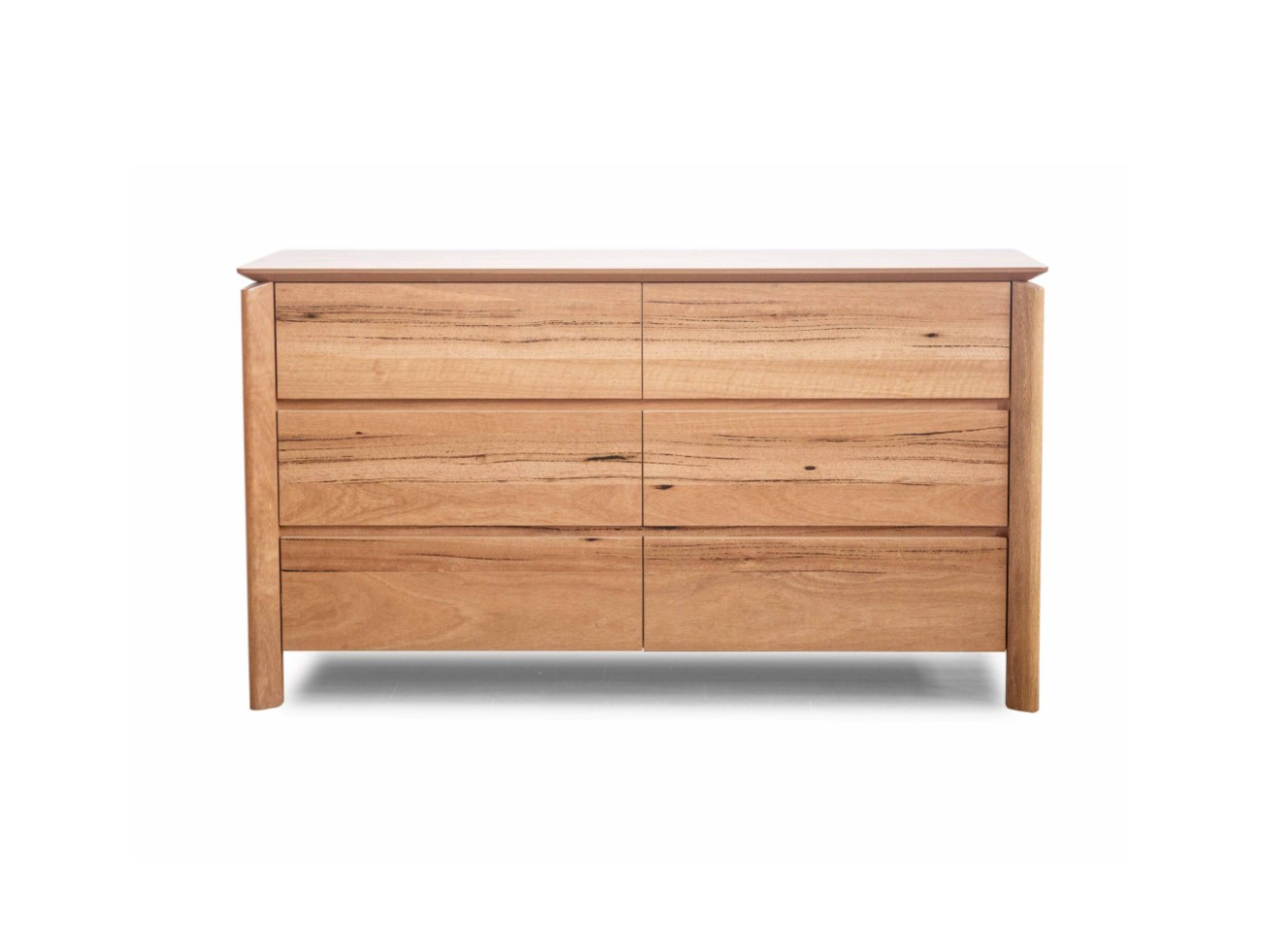 Atherton 6 Drawer Timber Wood Dresser - Natural