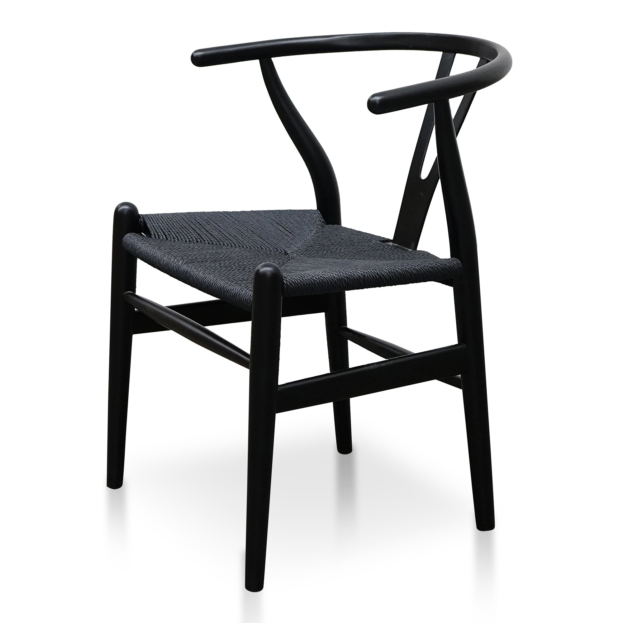 Cord Dining Chair - Full Black (Set of 2)