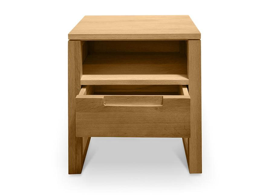 1 Drawer Wooden Bedside Table - Natural Oak