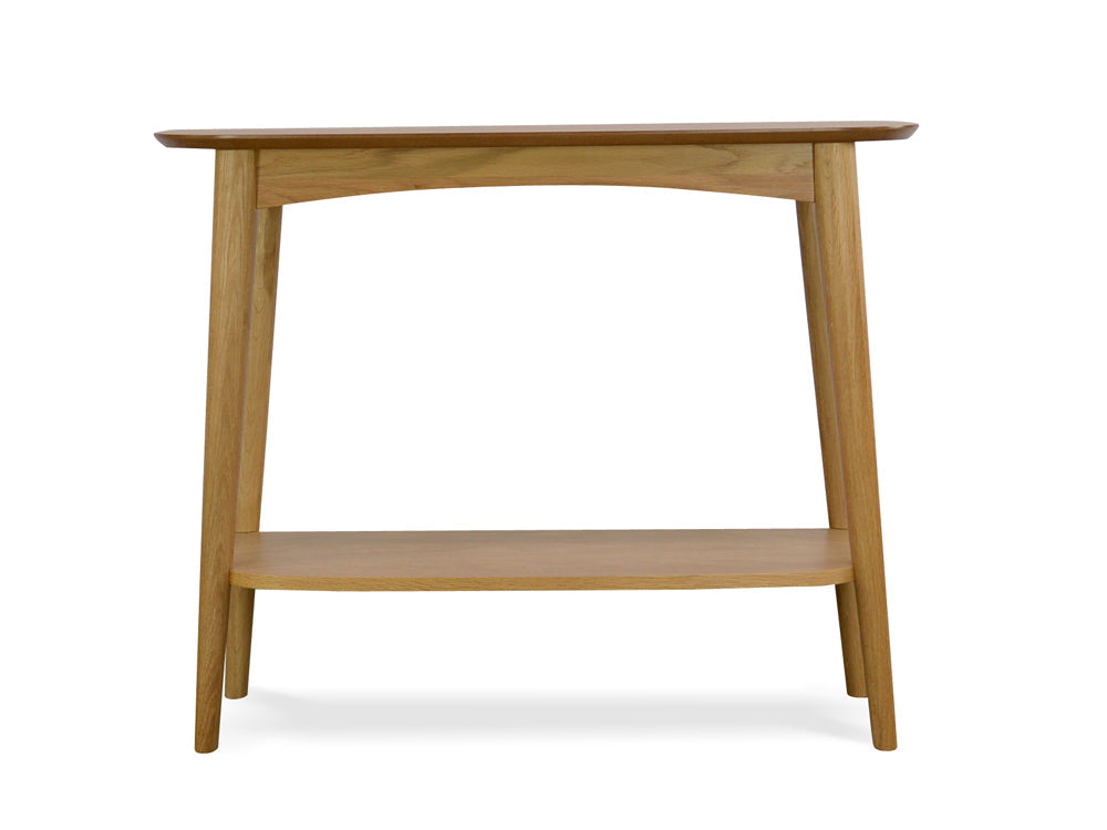 Narrow Wood Console Table with Shelf - image 2
