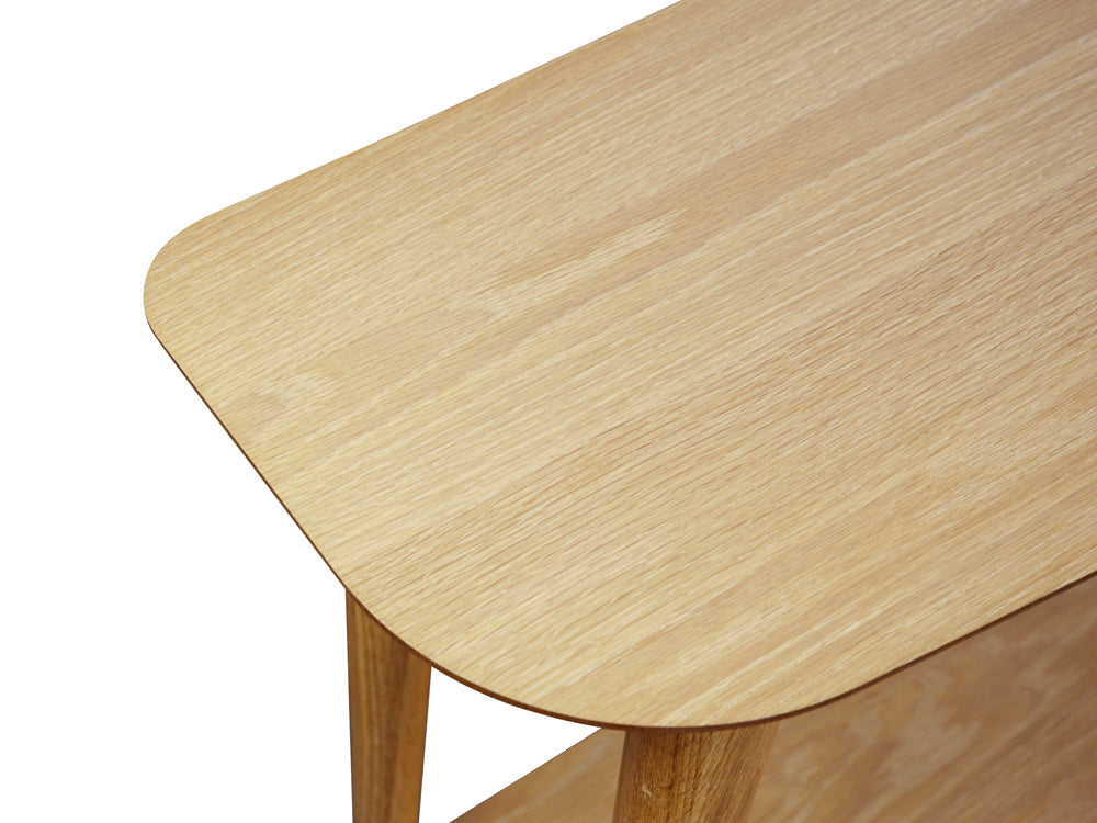 Narrow Wood Console Table with Shelf - image 4