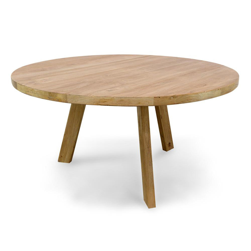 Reclaimed Elm Wood 1.5m Round Dining Table