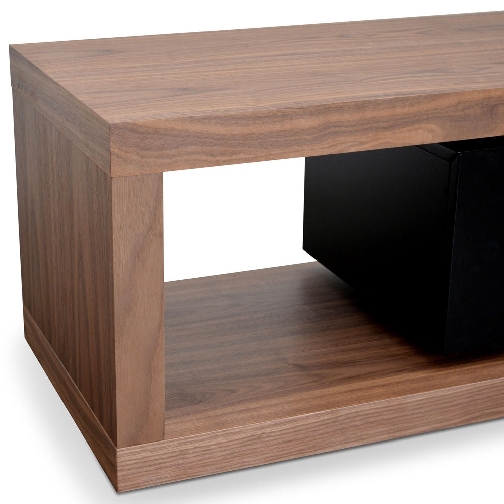 Extendable TV Entertainment Unit - Walnut - Black matt - image 9
