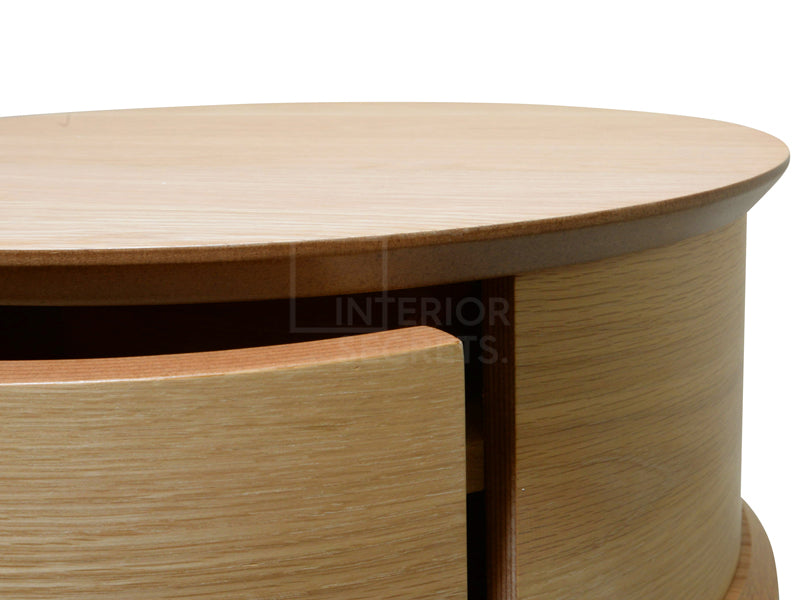 Round Side Table - Walnut