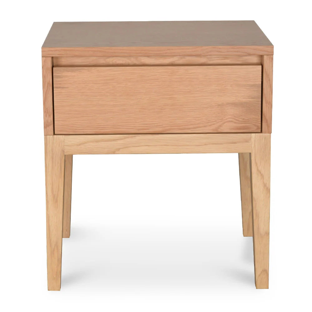 Showcasing Derata Bedside Table - Natural Oak ST2163-CN Bedside Table by Calibre Furniturs