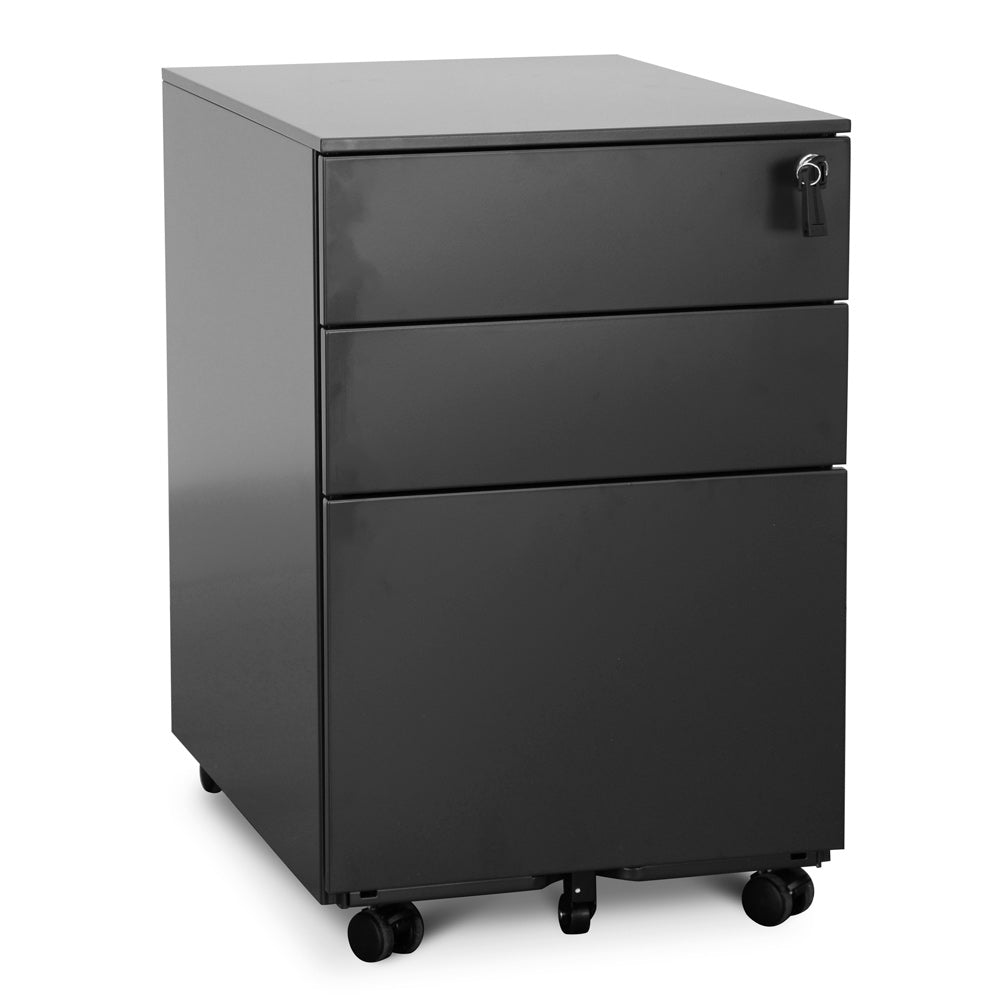 COF2171-SN 3 Drawers Mobile Pedestal - Black